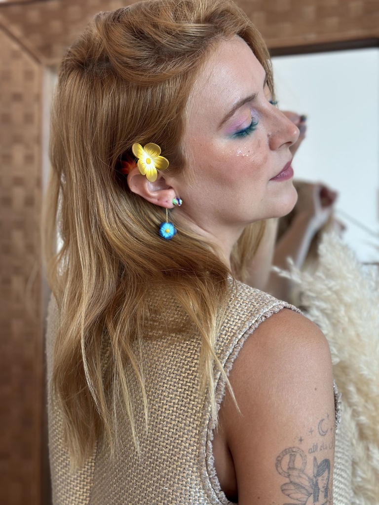 Spring Flower Ear Cuff (Yellow Flower)